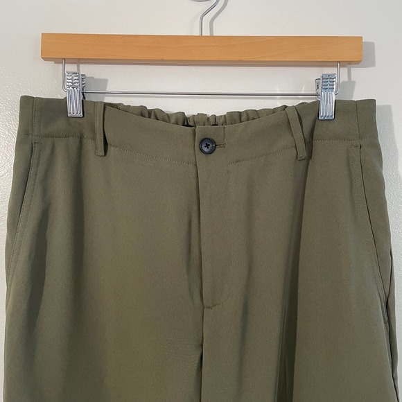 Madewell Pull On Utility Pants Green Faded Ivy Cargo Wide Leg Straight Sz 8 Work - Picture 6 of 14